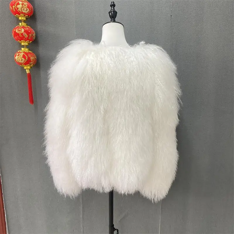 New Winter Autumn Fashion Real Fur Jacket Women Genuine Mongolia Sheep Fur Coat