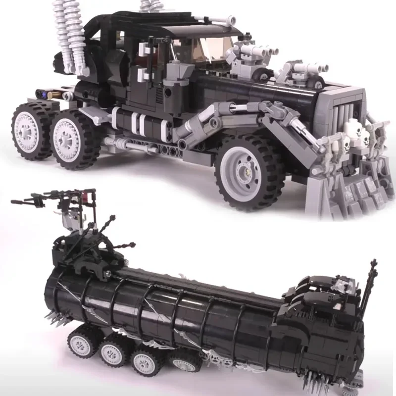 Nieuw Op Voorraad 3300PCS Mad Movie Series Gemodificeerde De War Rig Max War Rig Truck Speelgoed Serie Model Bouwsteen bakstenen Kid Geschenken