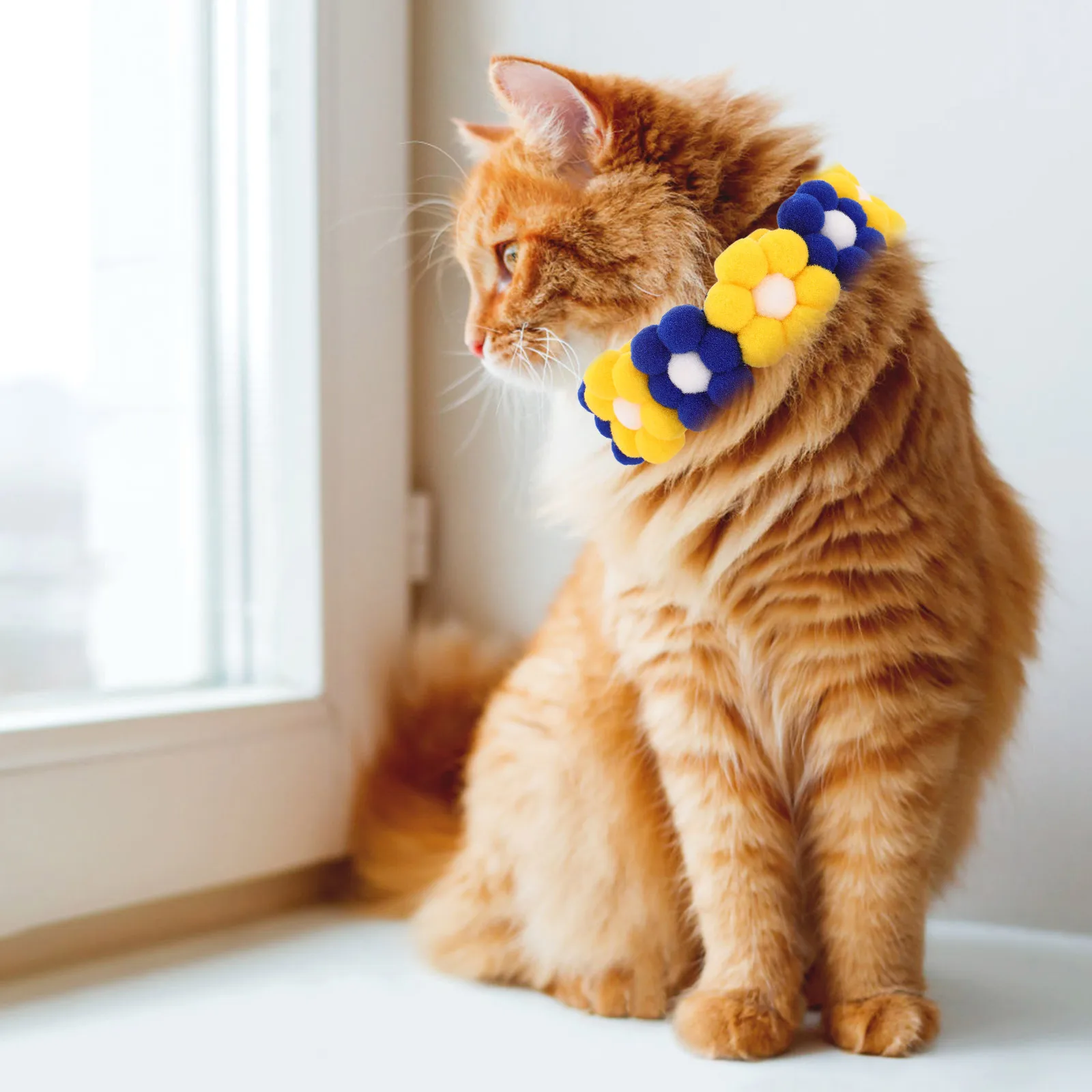 

Adjustable Pet Flower Collar Bright Lightweight Comfortable For Dogs Cats Small Pets Floral Neckwear Feature Daily Wear Festival