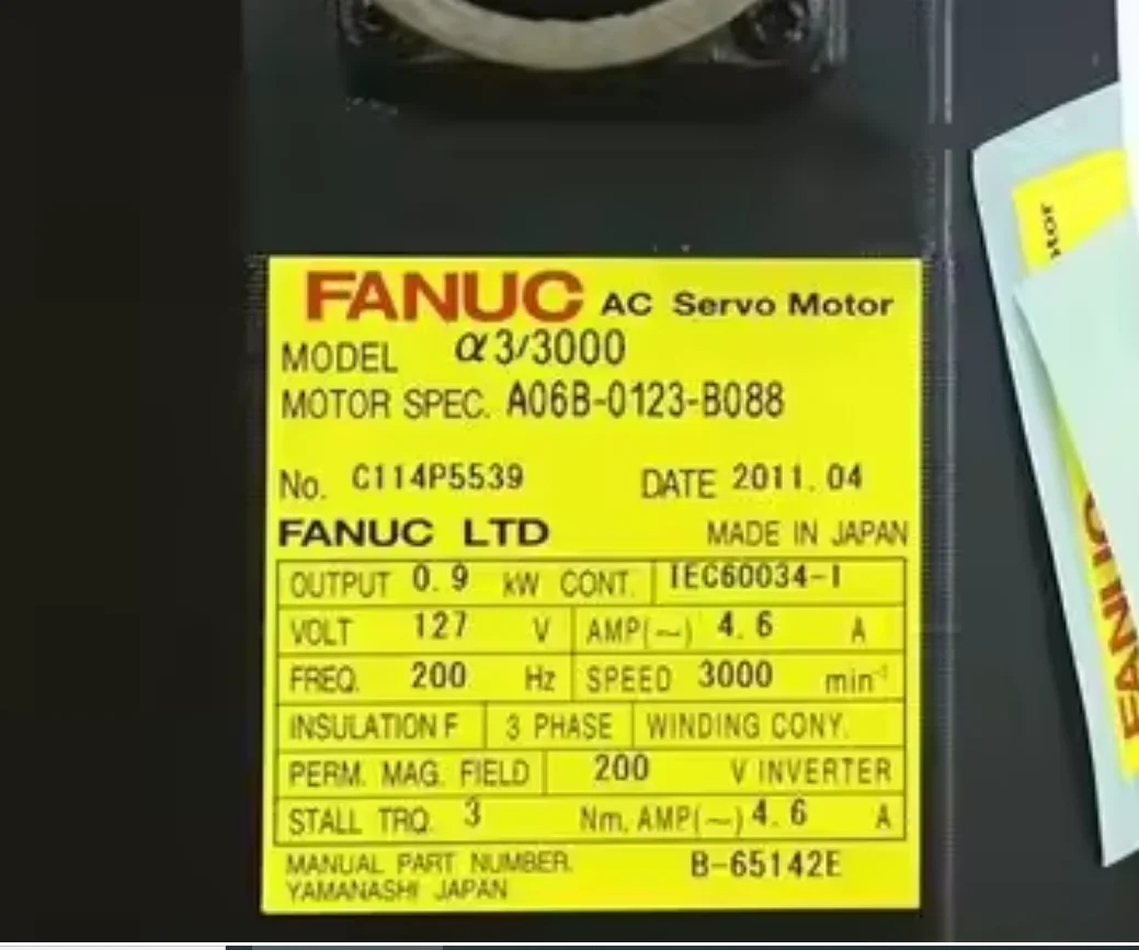 A06B-0123-B088 Fanuc AC Servo Motor CNC Control Tested Ok A06B 0123 B088