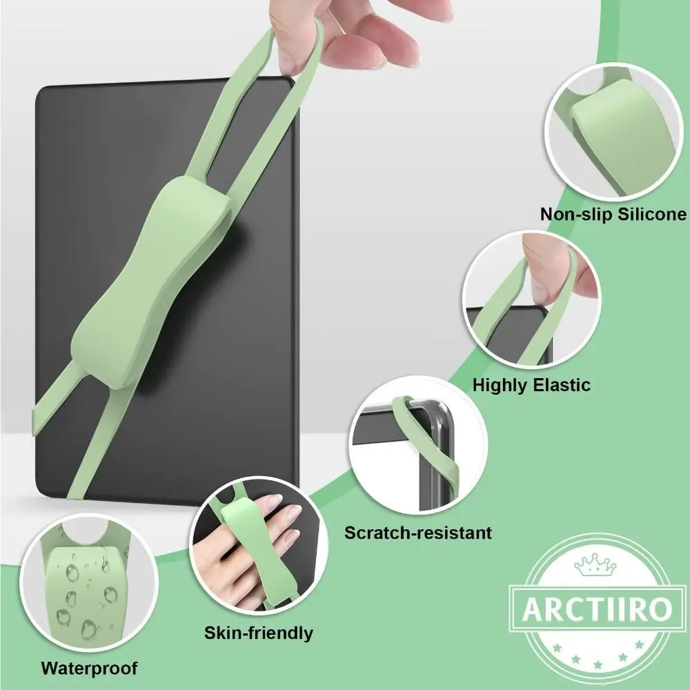 Grip Strap Phone Holder Band Desk Decor Support Tablet Handed Grip Strap Solid Color Elastic Bike Phone Clip