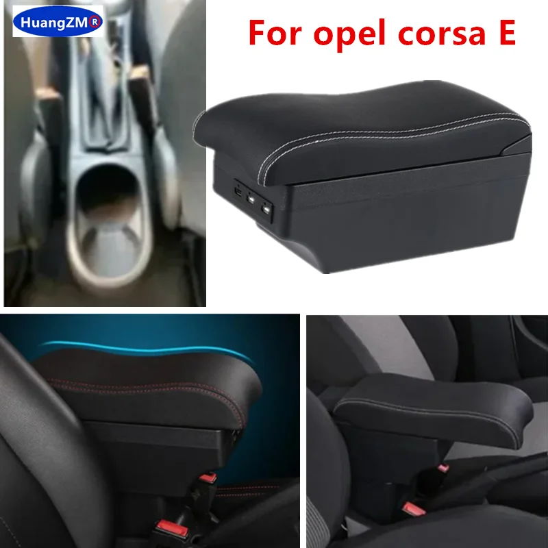 Auto-Armlehnenbox für Opel Corsa E, Armlehnenbox für Opel Corsa E 2014-2020, Aufbewahrungsbox, speziell für den Innenraum, Nachrüst-Autozubehör