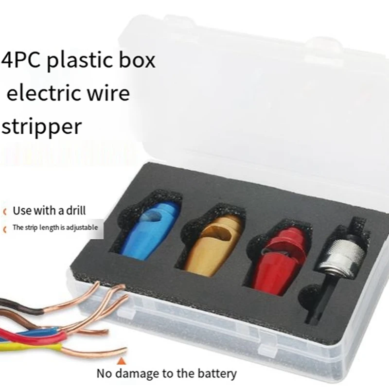Hot Electric Wire Stripper Knife Hexagonal Handle Electrical Wire Peeling Machine For Power Drill Driver Wire Stripping Tool