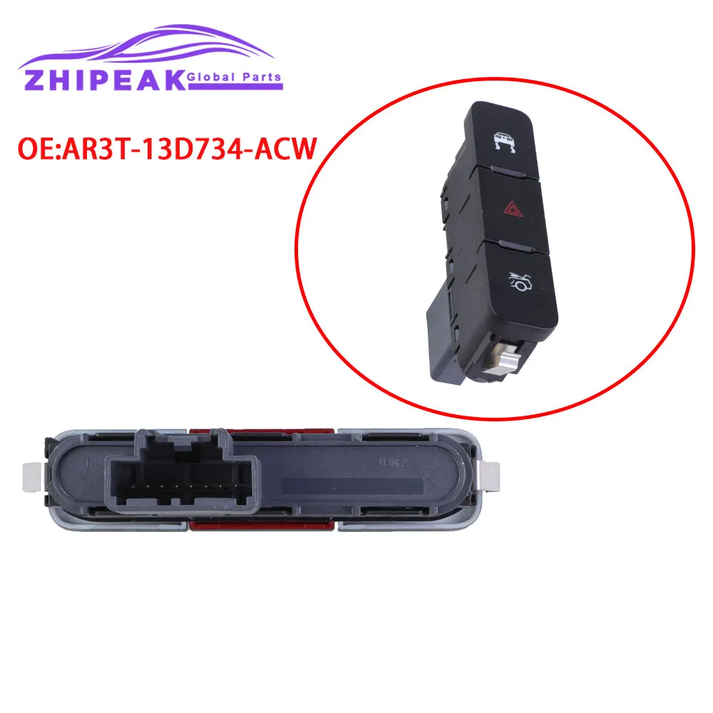 Interruptor Combinado AR3T-13D734-ACW AR3T13D734ACW con Botón de Advertencia de Peligro, Doble Destello y Cubierta Trasera Antideslizante para piezas de Ford Mustang
