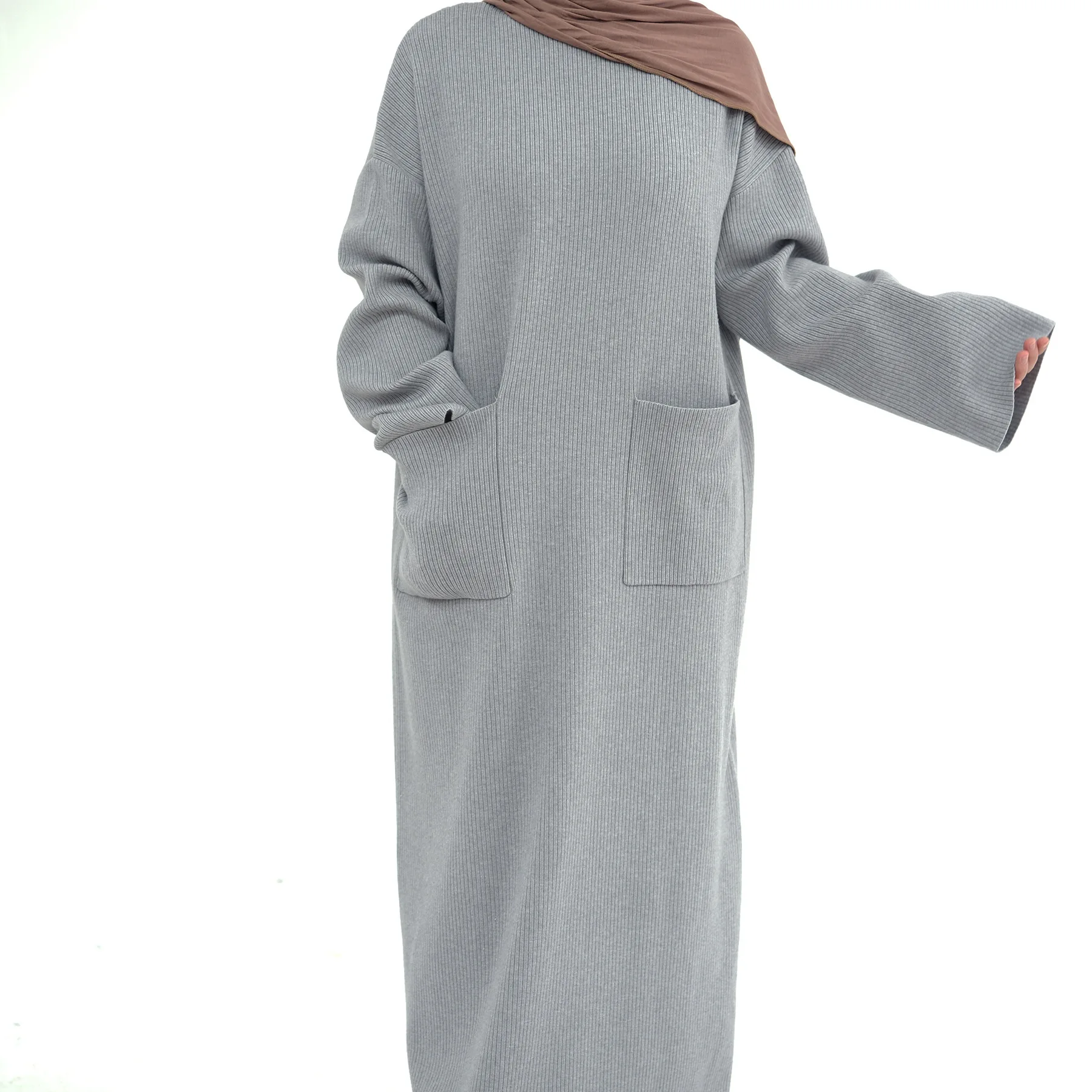 Abaya musulmane pour femmes, robe musulmane, caftan de prière de Dubaï, robes longues, vêtements islamiques, pull uni, Ramadan, Eid