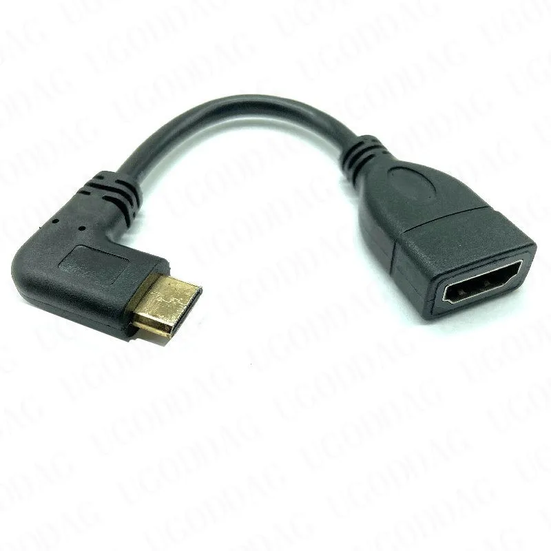 1080P Mini HDTV Male Up Down Right Left 90 Angled angle to HDMI-compatible Female Converter Adapter M-F Extension Adapter