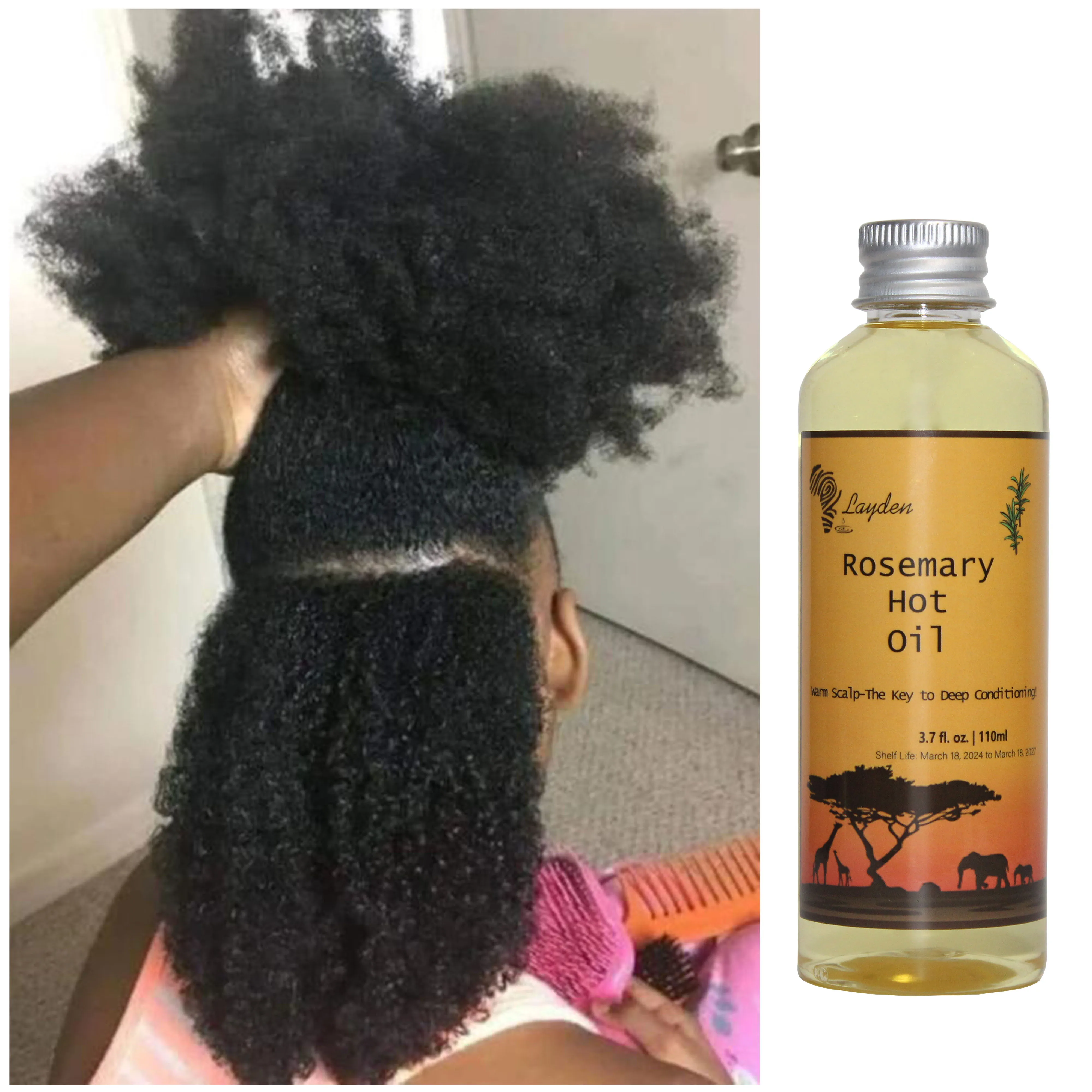 50 ml North African Tropical Rosemary Argan Oil Castor Hair Hot Oil Scalp & Hair Roots Strengthening