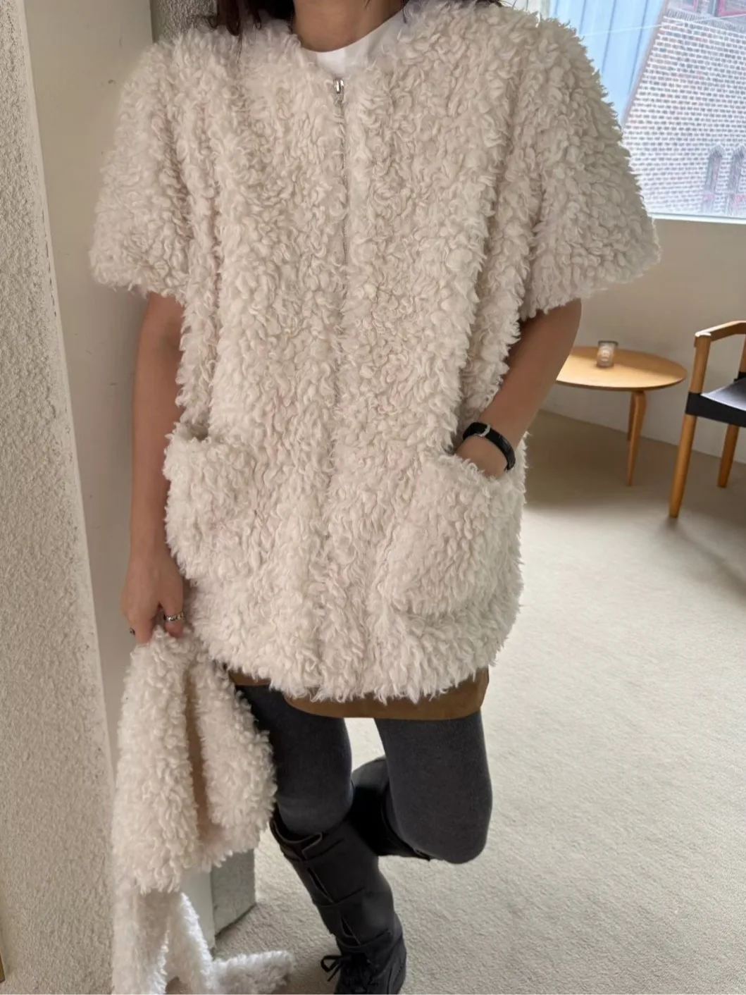 

Faionable осенне-зимняя женская куртка ort Sve со шляпой Design Sensation Quali Fur Корейская верхняя одежда стандартного кроя