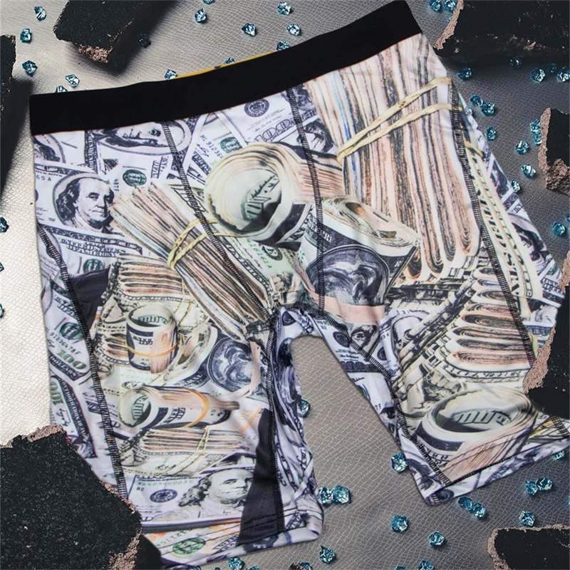 

5Pcs Men Underwear Boxers Print Man Panties Lingerie Men Underpants Boxershorts Trunks Plus Size Breathable Seamless Men's Boxer