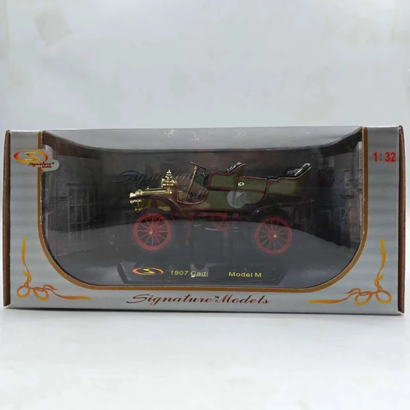 

Литая под давлением модель 1:32, масштаб 1907 Cadi, модель M из сплава, имитация модели автомобиля, статическая коллекция, украшенные праздничные подарки, игрушки, сувенирный подарок