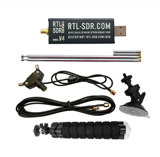 

RTL-SDR Blog RTL SDR V4 R828D RTL2832U 1PPM TCXO SMA RTLSDR Software Defined Radio with Multipurpose Dipole Antenna