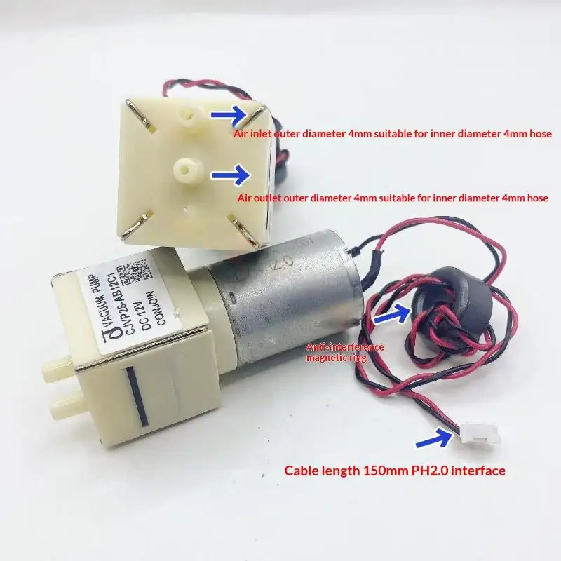 【CR】Micro 370 Diaphragm Vacuum Air Pump DC12V High Pressure 6.2L Energy Saving for Food Vacuum Sealer