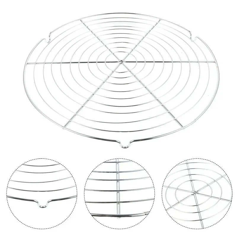 

Rack Cooling Cake Round Cookie Baking Roasting Wire Steamer Racks Stand Tray Steam Oil Bakery Stainless Grill Grid to pastry