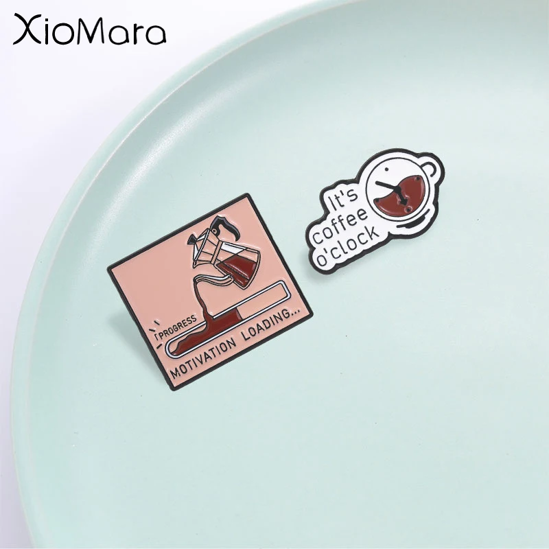 Coffee Theme Badge,Moka Pot Motivation Loading Bar and 