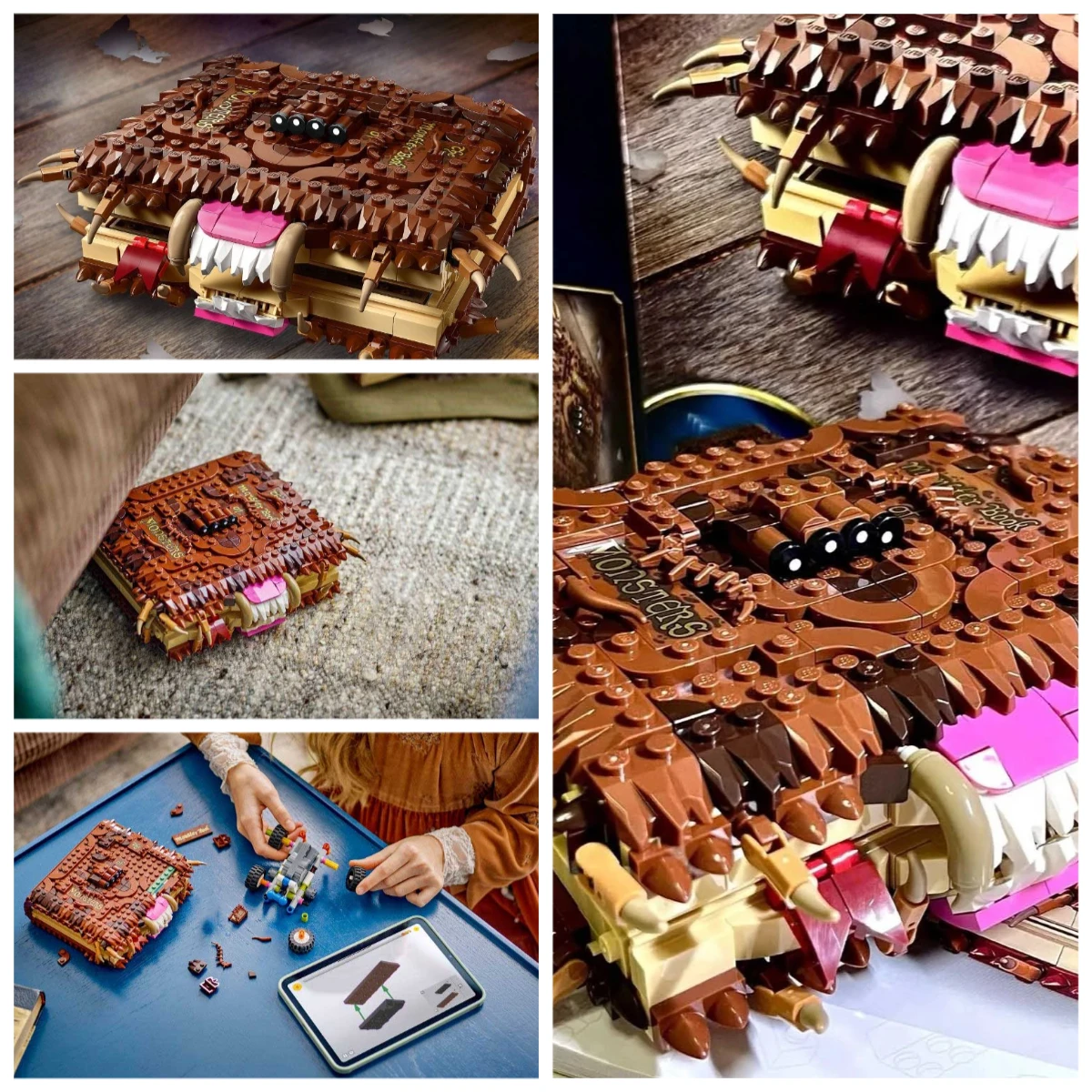 MOC Monsters Model Bouwstenen Kits Creatieve Monster Boek Jongens Meisjes Kerst Verjaardag Speelgoed Geschenken