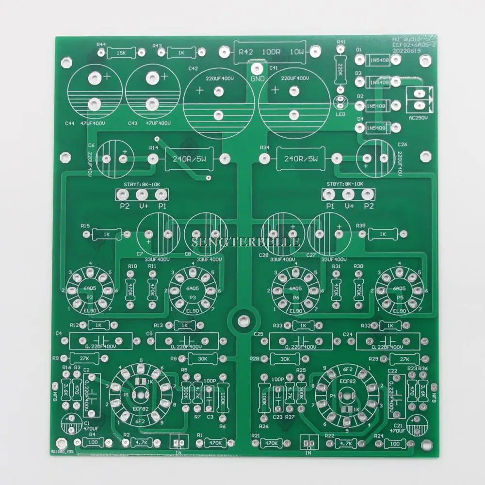 HiFi 1PC 6F2+6AQ5 Push-Pull Stereo Amplifier Board PCB 10W+10W Power Amp