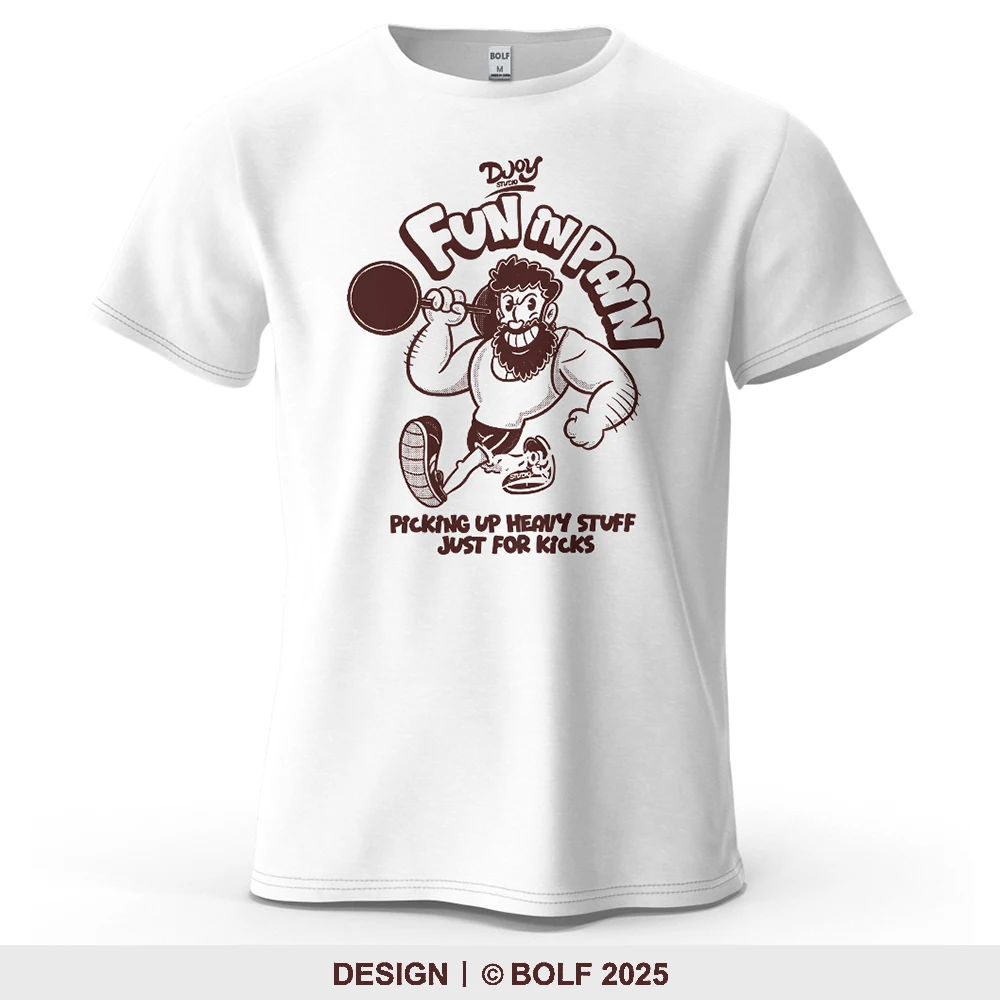 Fun in Pain bedrucktes Herren-T-Shirt, 100 % Baumwolle, übergroß, Vintage, humorvolle Grafik, lässige Ausflüge, T-Shirts für Damen, Top, Streetwear