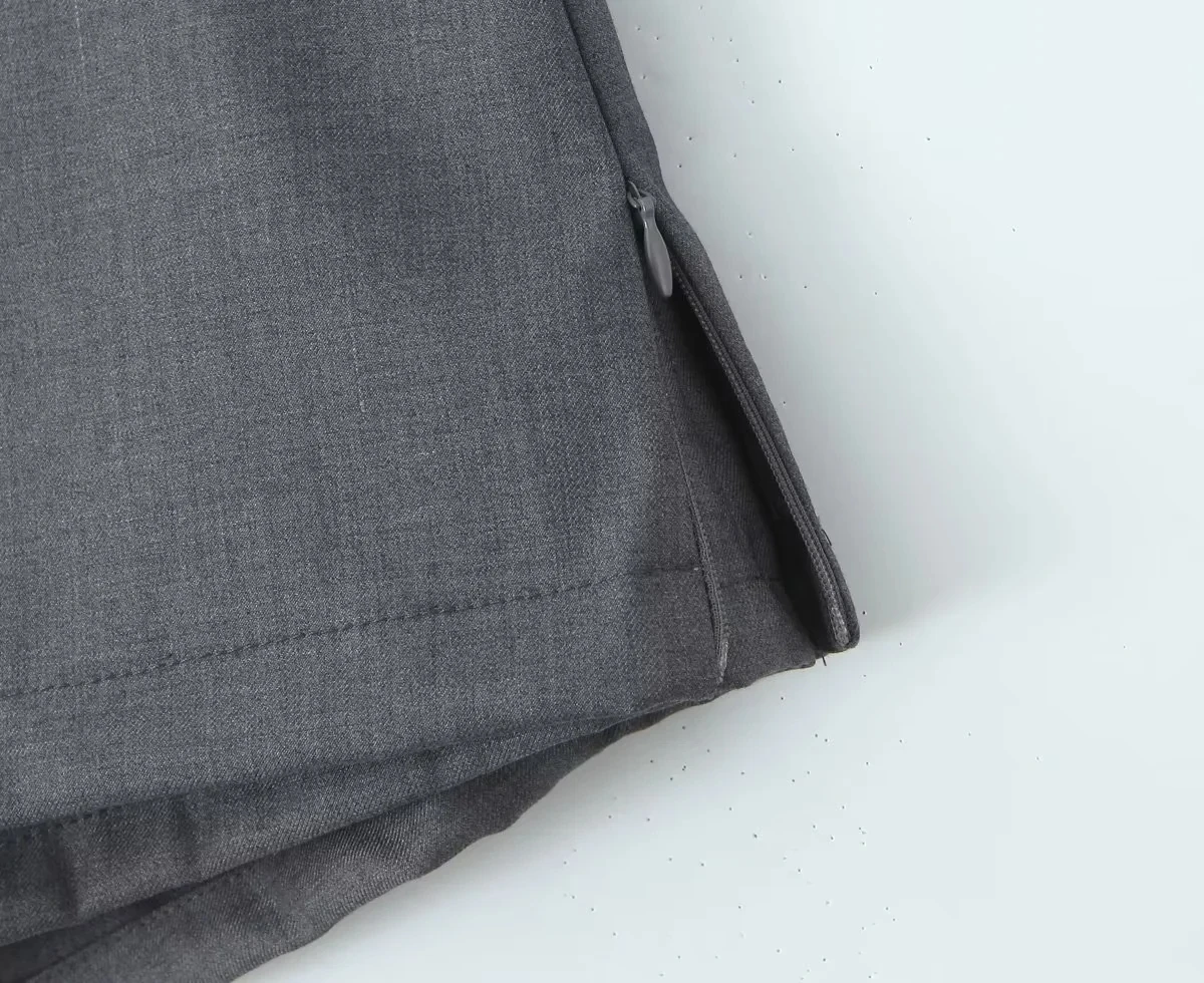 Low-Waist Side Zipper Suit ort Skirt Women's Trendy Anti-Light Leotard  Skirt Commute Sle Pure Color Other Material