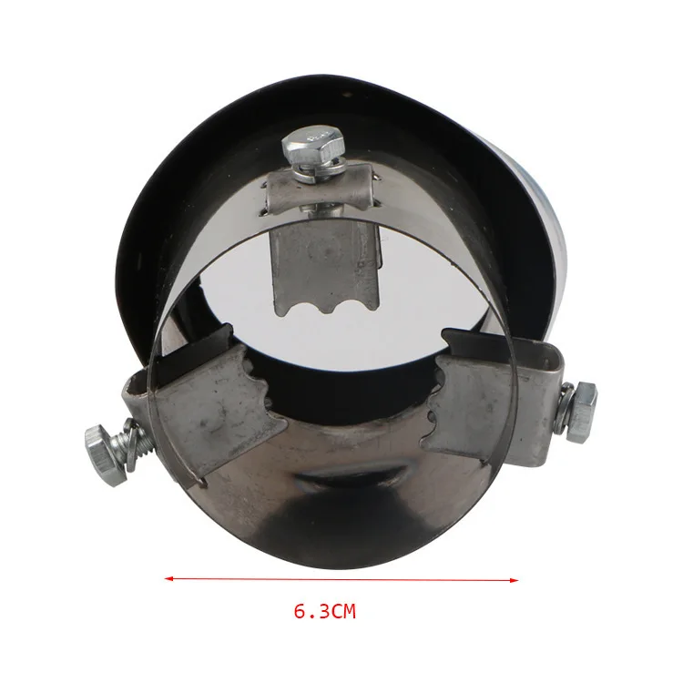 

Universal Stainless Steel Car Exhaust Tail Tip Curved Style Pipe Cover Muffler Anti-Rust Decoration Noise Reduction Car