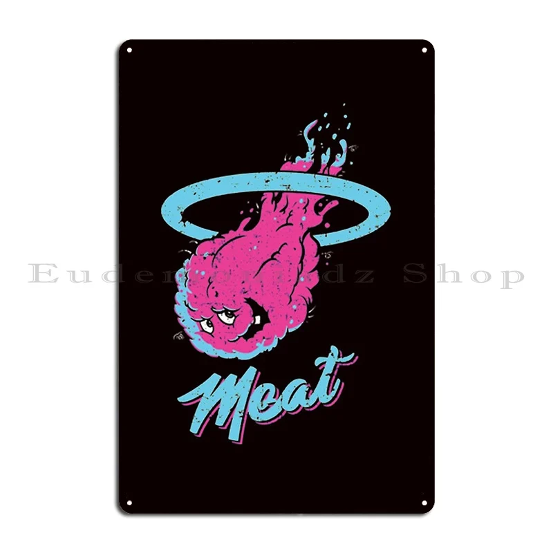 Basketball Player Miami Meat Hunger Force Metal Signs Decoration Bar Retro Create Designing Tin Sign Poster