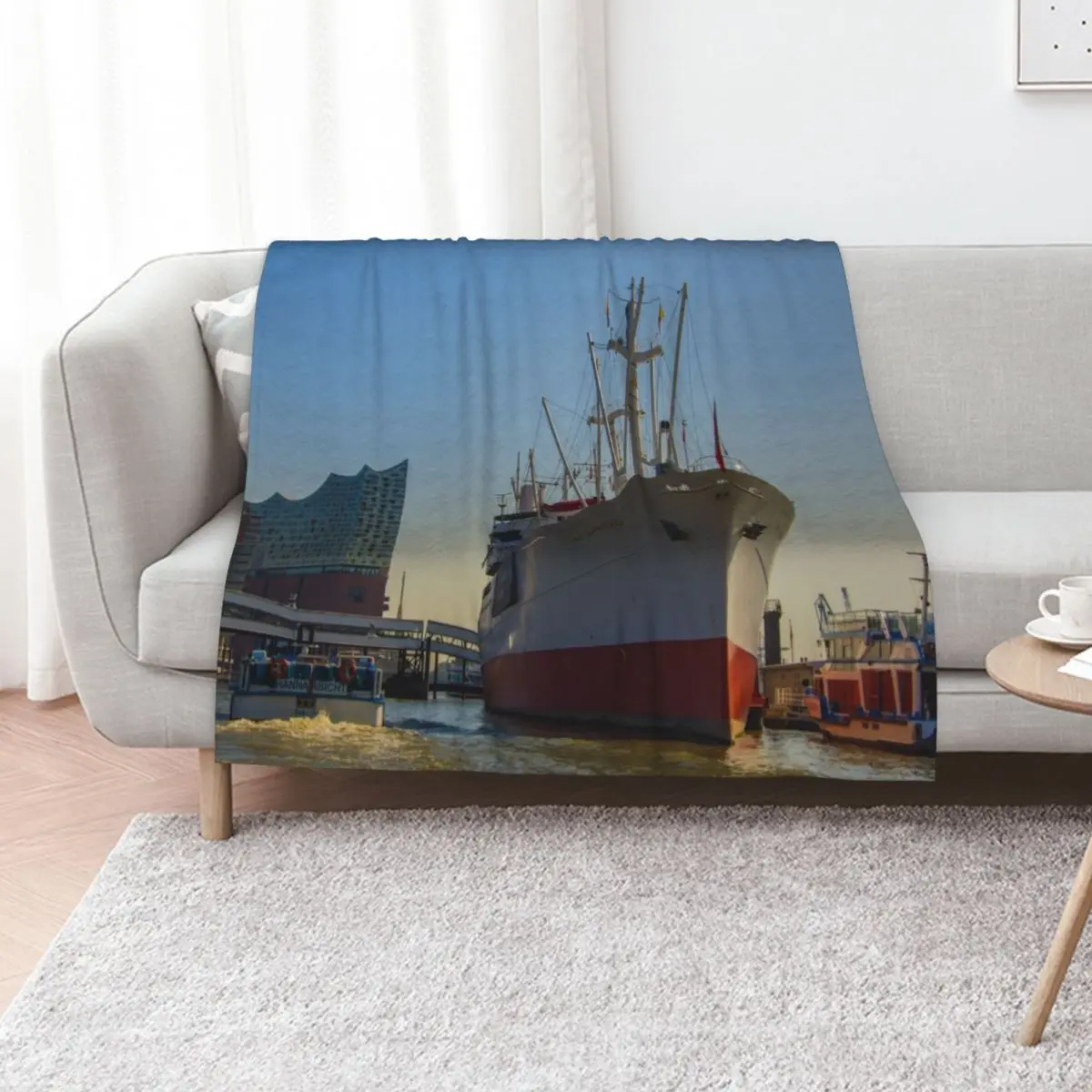 Cap San Diego - Hamburg Throw Blanket Thin Custom Soft Plush Plaid Summer Heavy Bed Blankets