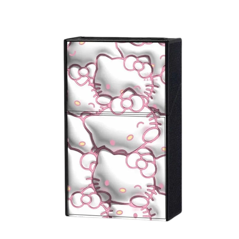 Kuromi Hello kitty cigarette case rechargeable lighter one-piece plastic anti-pressure and windproof couple cigarette lighter