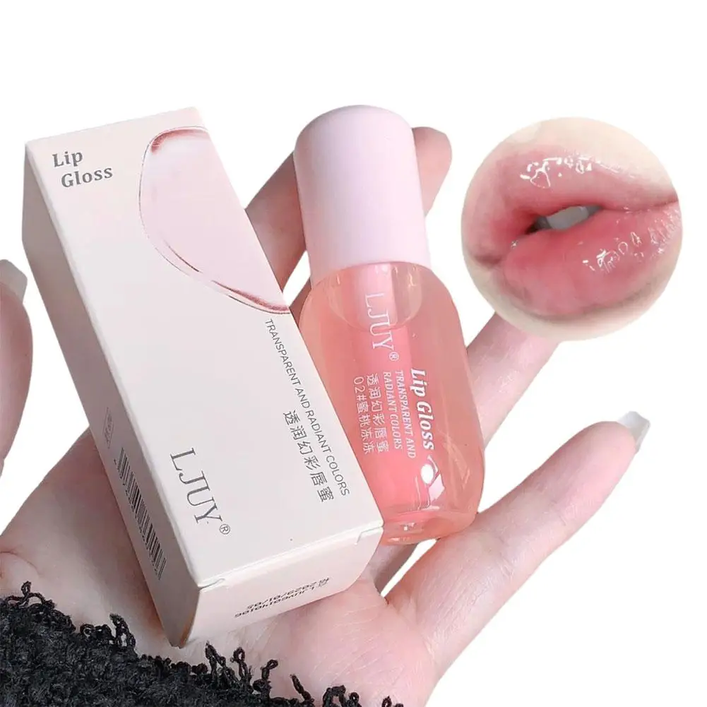 Crystal Jelly Lip Care Oil trasparente lustro Lip Clear Oil Serum Plumping Lip studenti Plumper Gloss Lip Lipstick hydra O5H5