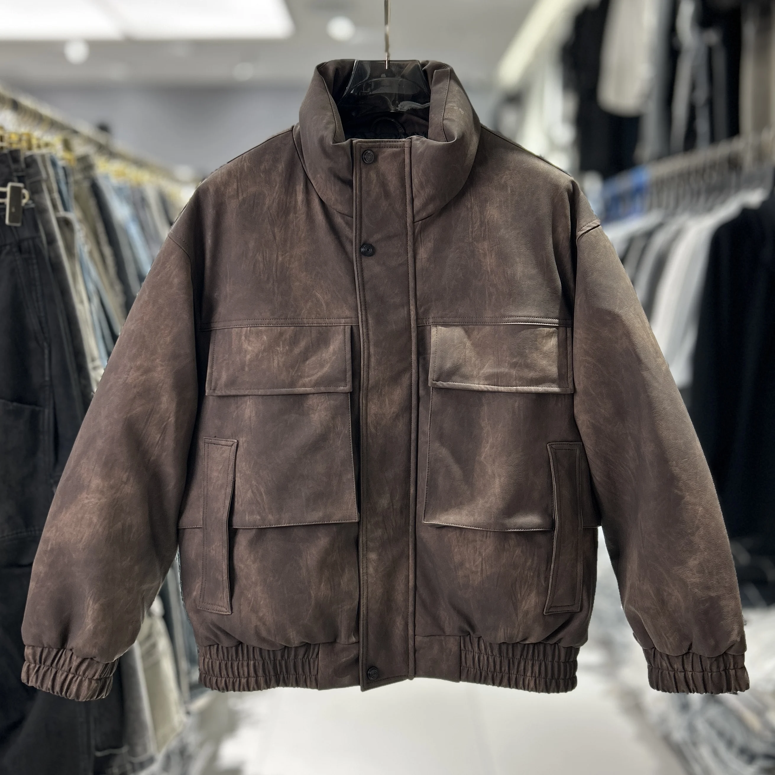 YM модное брендовое зимнее корейское пальто с хлебом, белое пуховое пуховое пальто из искусственной кожи, теплое, не требуе Wa