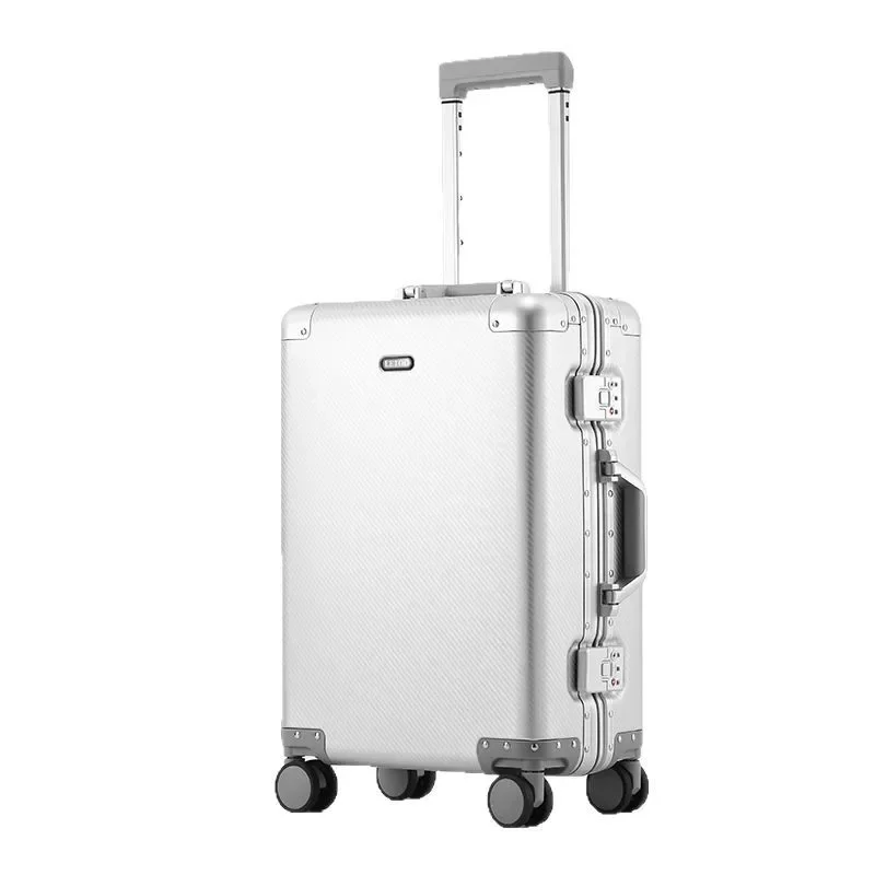 

Дорожный чемодан из алюминиево-магниевого сплава, 20/26 дюймов, чемодан на колесиках, чемодан на колесиках для ручной клади