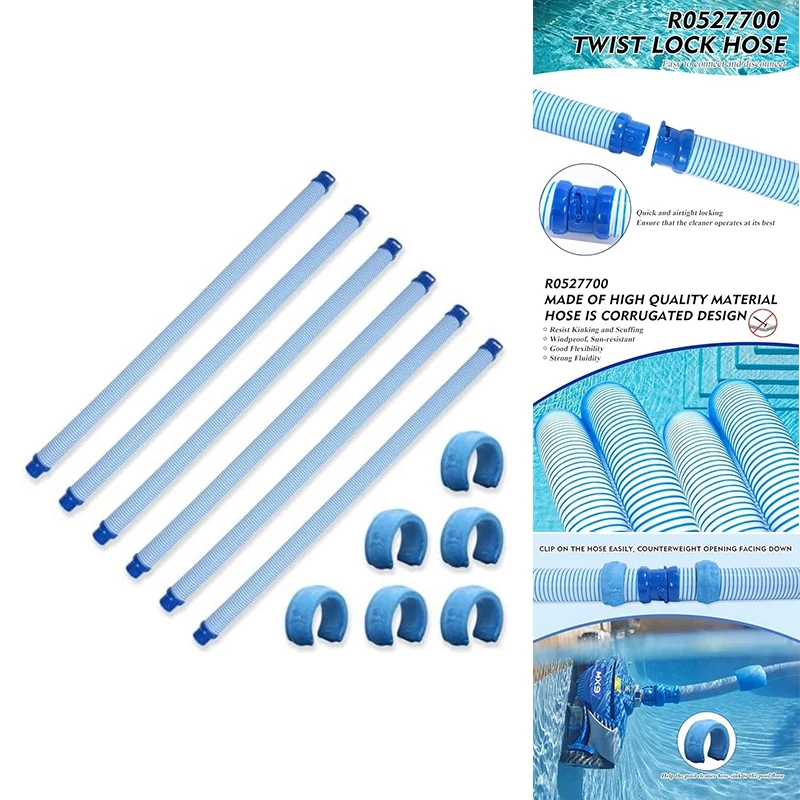 5Pack R0527700 Pool Cleaner Vacuum Hose,Hose Replacement Parts,For MX6, MX8 Swimming Pool Cleaner Easy Install Easy To Use