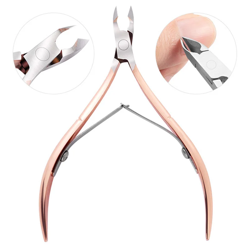 Kit-2/3/4 ciseaux à cuticules en acier inoxydable ensemble ciseaux à ongles pinces à cuticules coupe-ongles en acier à Double tête outil de coupe