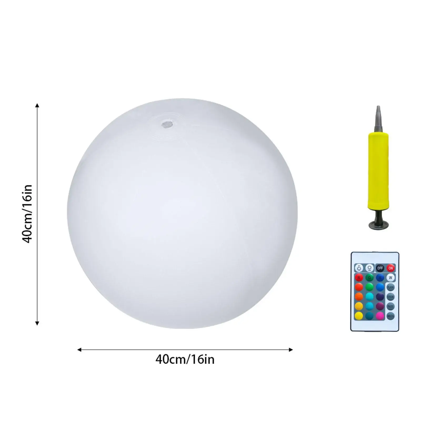 Inflatable Beach Ball Light up Waterproof Outdoor or Indoor Activities 15.75