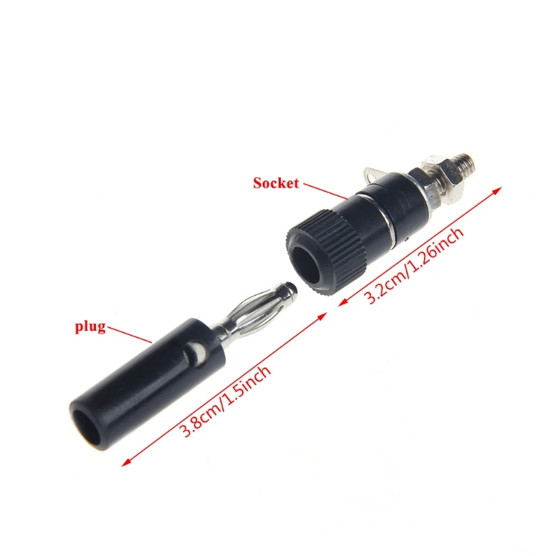 573A 10 Đôi Đen Đỏ 4Mm Liên Kết Bài Loa Nhà Chuối Cắm Ổ Cắm Con