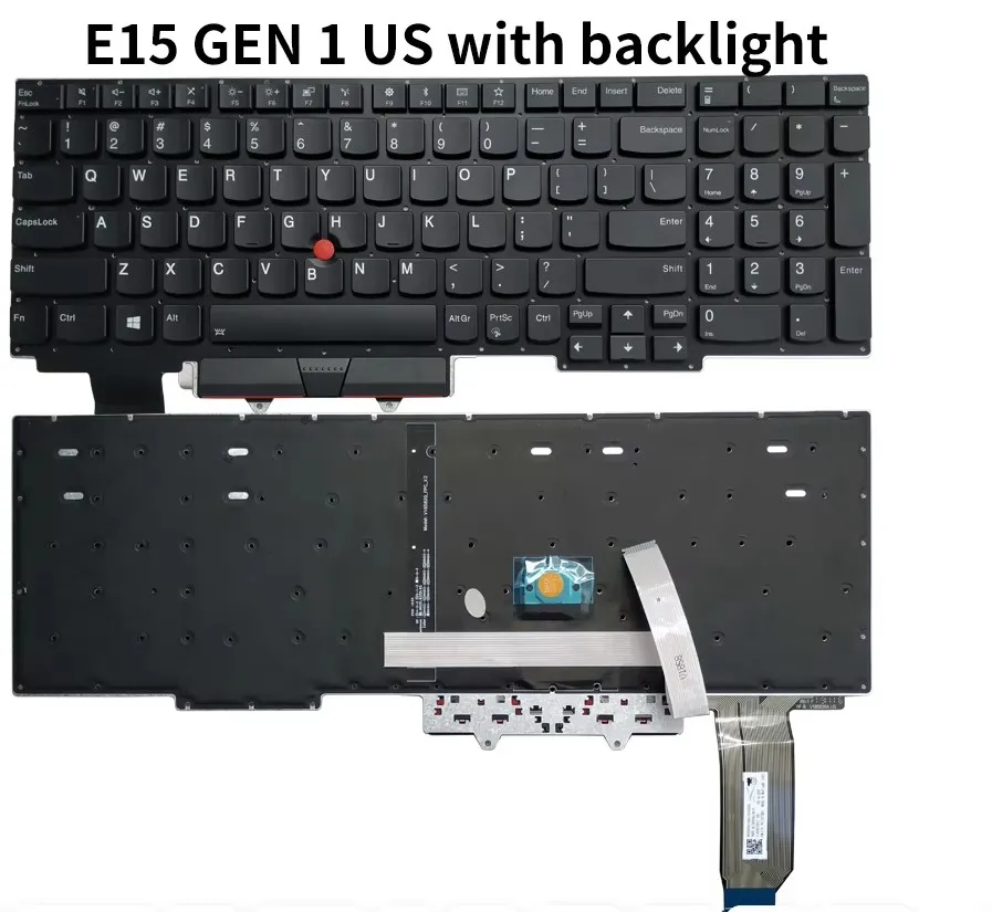 

New Keyboard For Lenovo Thinkpad E15 Gen 2 Gen 1 (Type 20T8 20T9 20TD 20TE) With Point French/Russian/US Layout