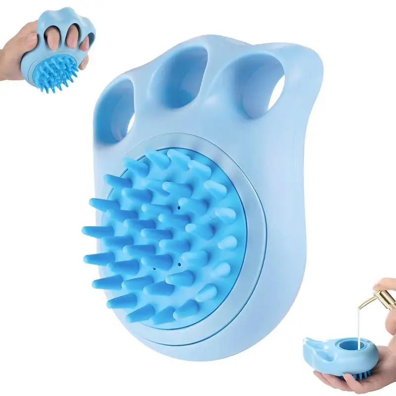 Dog Washing Brush Refillable Paw-Shaped Pets Shampoo Brushes Wear-resistant Pets Bath Supplies For Home Pet Hospital Pet Store