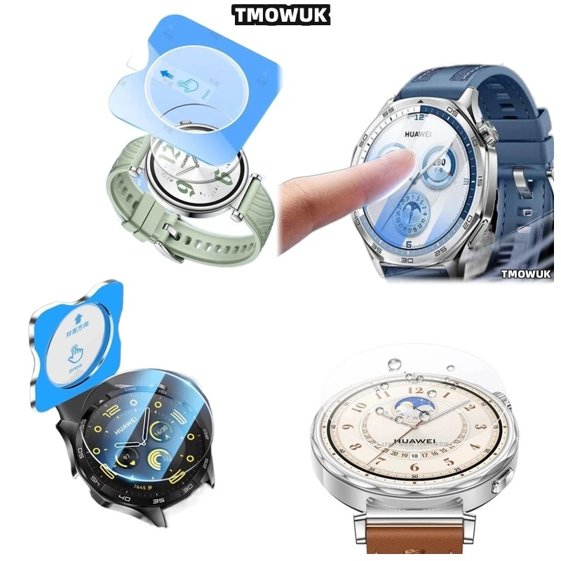 

For Huawei Watch GT5 GT4 GT3 GT2 Pro GT - Oleophobic Coating Glass, HD Clear 46mm 41mm