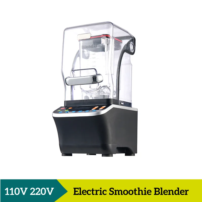 

1.8L High Speed Fruit Smoothie Blender Ice Crusher Full-Automatic Belt Sound Enclosure Slush Machine