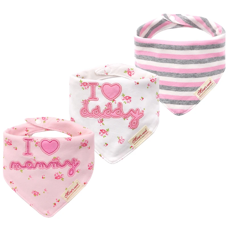 Triangle towel Baby products children's bib bib ins women's triangle saliva towel three-piece pack
