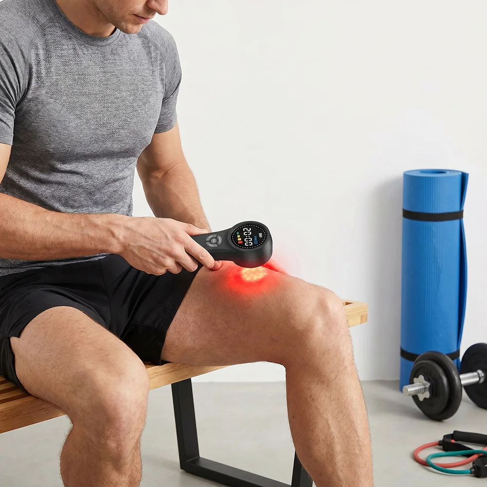 Thérapie laser froid portable de qualité médicale 1760mW, 3 longueurs d'onde (810nm, 660nm, 980nm) lumière rouge et infrarouge pour soulagement profond de la douleur LLLT pour neuropathie et tendinite