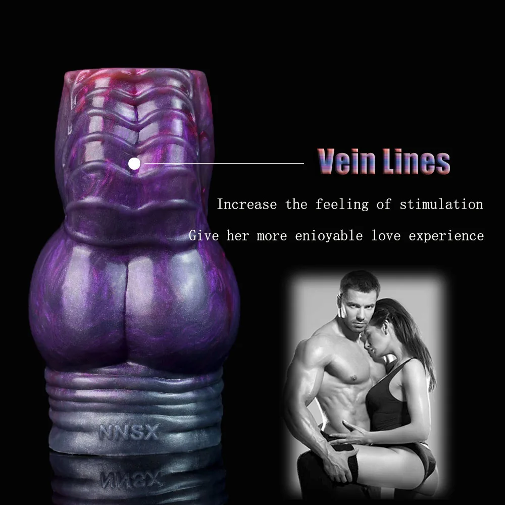 FRKO Thicken Soft Silicone Penis Sleeve Enlargement&Extended Hollow Dildo for Men Lock Ring Delay Enjaculation Sex Toys Couples