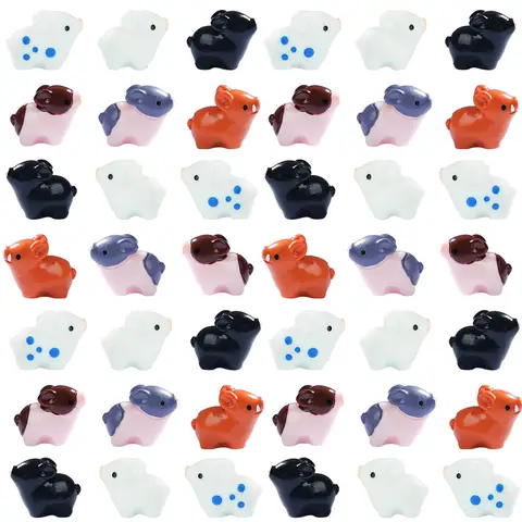 10-100PC Micro Pig Figurine Resin Ornaments Miniature Model Mini Animal Statue Bonsai Decoration Garden DIY Dollhouse Home Decor