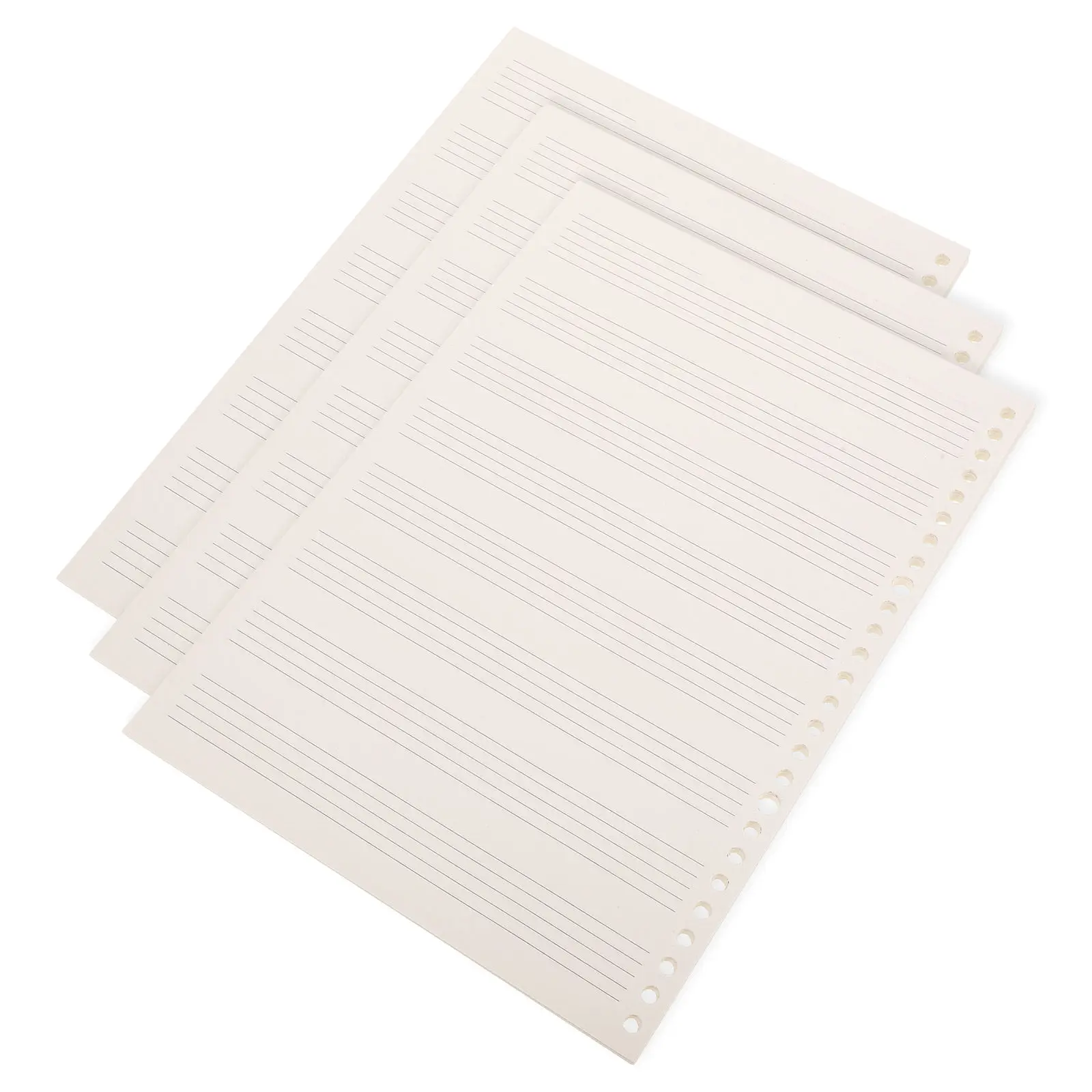 3Pcs Compact Detachable Staff Notebook Blank Sheet Music Book for Guitar Piano Composition Clear Five-Line Scores Music