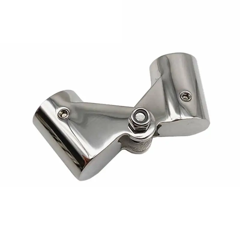 Easy Install Stainless Steel Folding Swivel Connector Boat Rail Tube Fitting for Marine Vessel Hardware Replacement