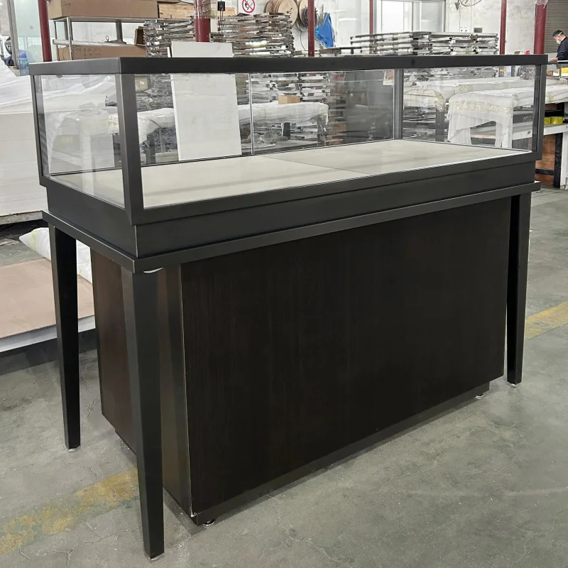 custom.Jewelry Glass Display Cabinet with LED Lighting Durable Design Custom Jewelry Display Showcase