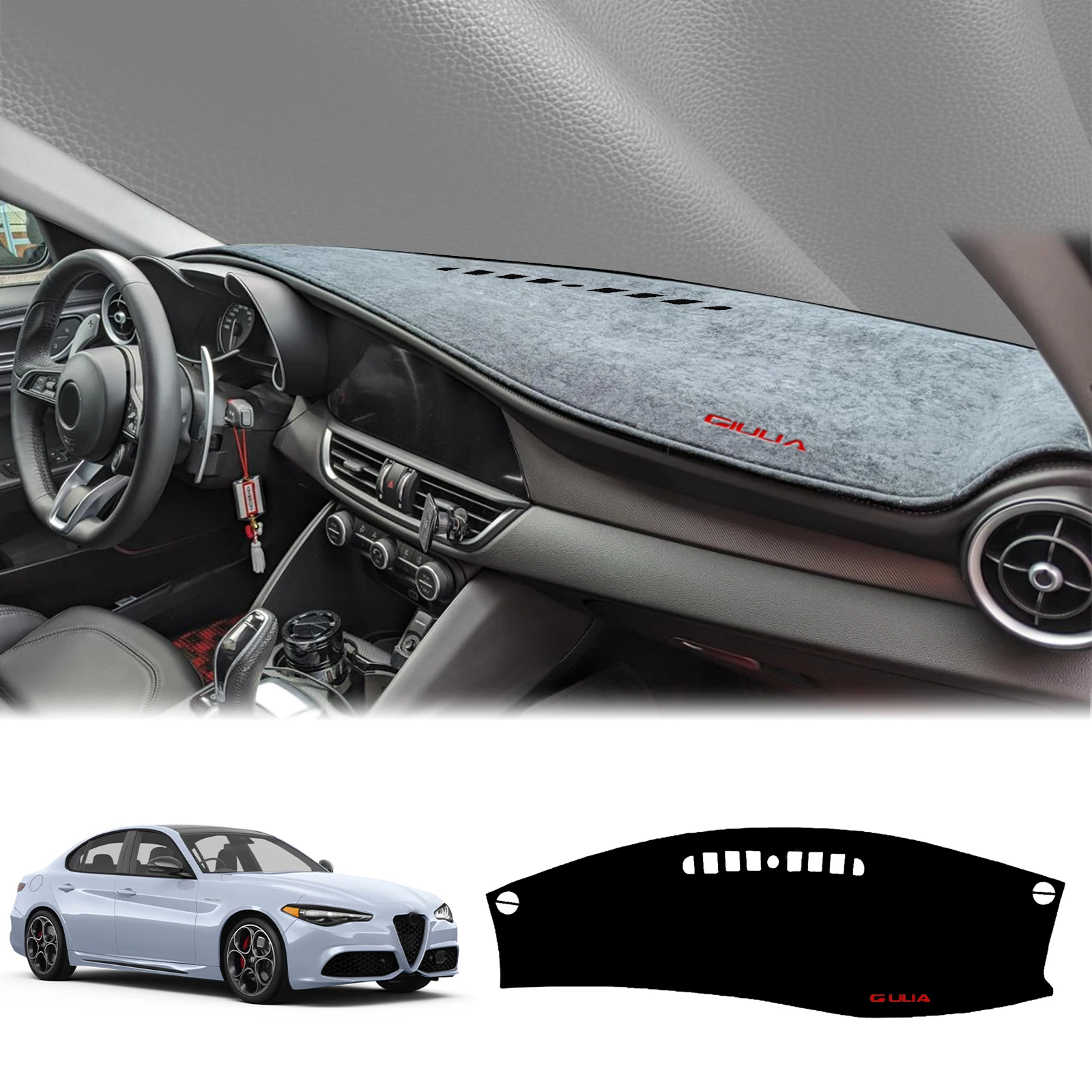 

fit for Alfa Romeo Giulia 952 2017 2018 2019-2022 Dashmat Dashboard Cover Pad DashMat Sunshade Protective Carpet Car Accessories