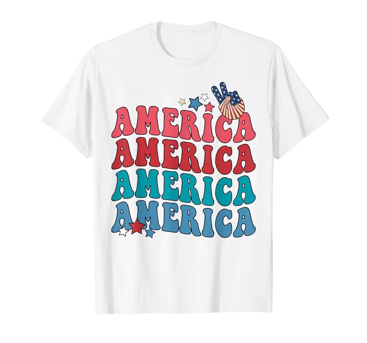 USA America Patriotic 4th Fourth Of July Independence Day T-Shirt 100% Cotton