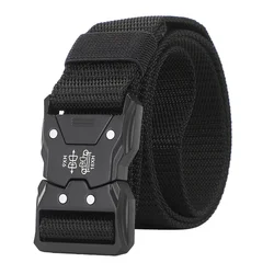 New Tactical Belt Outdoor Work Training Belt Woven Belt Canvs Tactical Military Multi Function Combat Belt Denim Belt