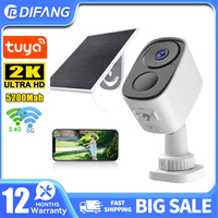 TUYA Solar Security Camera Dual-Band WiFi 4G 3MP Ultra HD Full Color Night Vision CCTV Outdoor Security Camera Two Way Audio