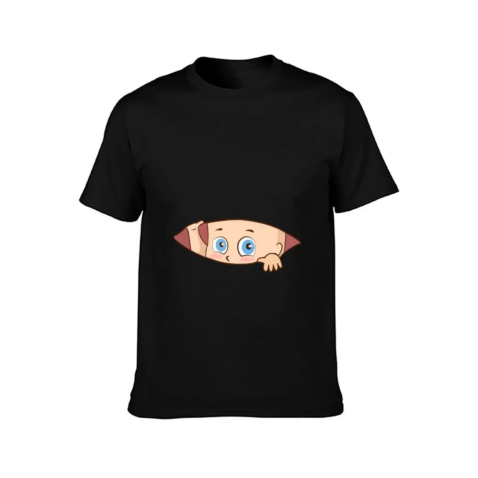 Pregnant with Twins Peeping Baby Reveal Maternity T-Shirt Summer Casual Cotton Tee Oversized Streetwear Tops Unisex Men Women
