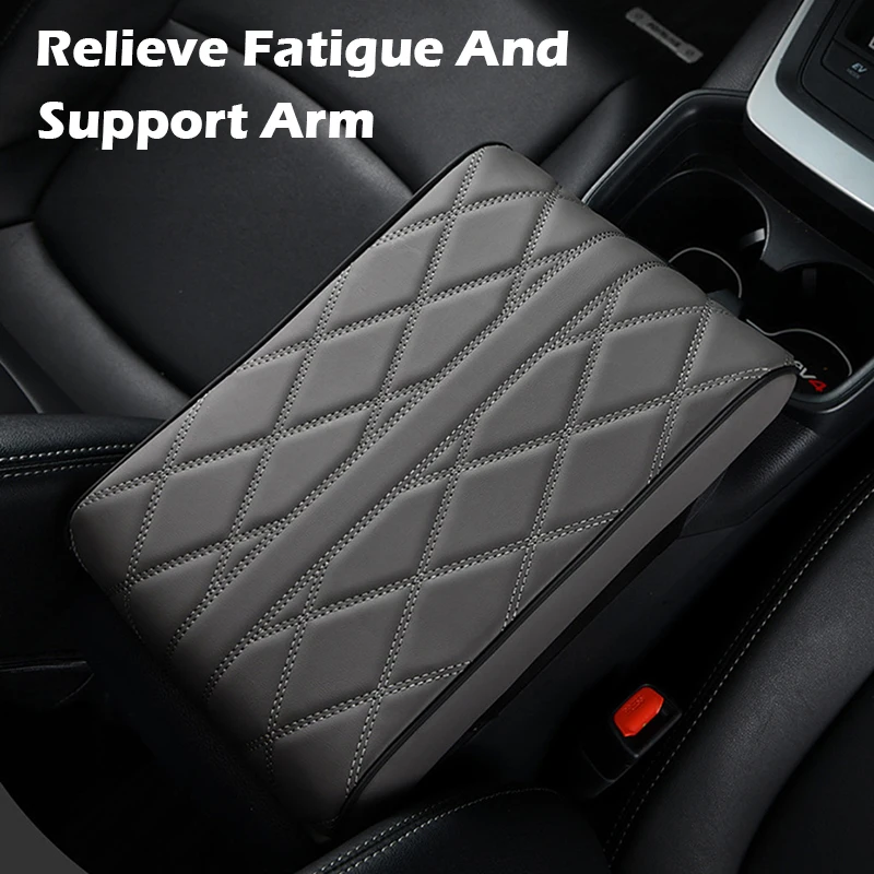 Car Armrest Box 5cm Thicken Cushion Soft Memory Foam Center Console Arm Rest Cushion Wear-Resistant Anti-Slip Elbow Support